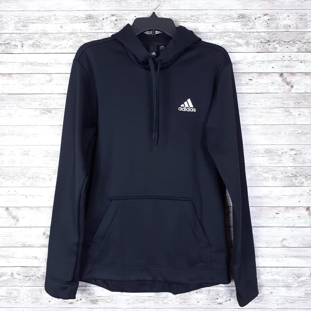 Adidas Mens Hoodie Black White Logo G
